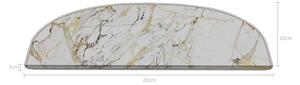 Biele nášľapy na schody v súprave 16 ks 20x65 cm Marble Art – Vitaus