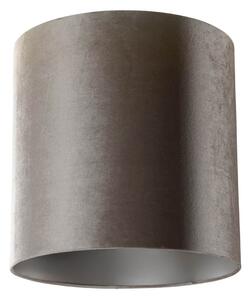 Zamatové tienidlo na lampu Taupe Cylinder 40/40/40