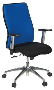 Kancelárska stolička Manutan Penelope Tex, čierna/modrá