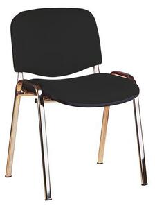 Konferenčná stolička Manutan Expert ISO Chrom, čierna