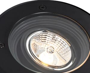 Sada 6 moderných vonkajších zemných svetiel čiernych AR70 nastaviteľných IP65 - Delux