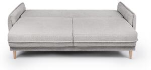 Sivá rozkladacia pohovka z textílie buklé 215 cm Patti – Selection