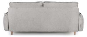 Sivá rozkladacia pohovka z textílie buklé 215 cm Patti – Selection