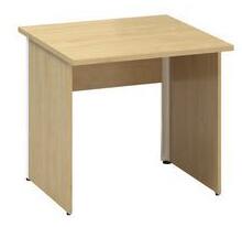 Kancelársky stôl Alfa 100, 80 x 80 x 73,5 cm, rovné vyhotovenie, dezén divá hruška
