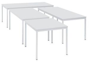 Jedálenský stôl Manutan Dino, 120 x 80 x 74,5 cm (svetlosivé podnožie)