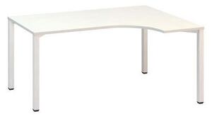 Ergo kancelársky stôl Alfa 200, 180 x 120 x 74,2 cm, pravé vyhotovenie, dezén biely, RAL9010