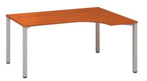 Ergo kancelársky stôl Alfa 200, 180 x 120 x 74,2 cm, pravé vyhotovenie, dezén čerešňa, RAL9022
