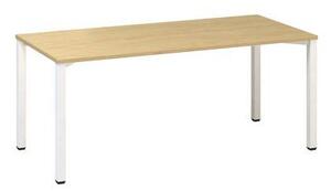 Kancelársky stôl Alfa 200, 180 x 80 x 74,2 cm, rovné vyhotovenie, dezén divoká hruška, RAL9010