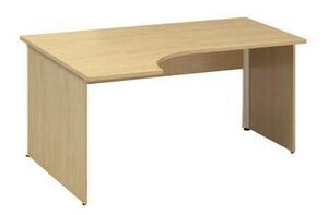 Ergo kancelársky stôl Alfa 100, 180 x 120 x 73,5 cm, ľavé vyhotovenie, dezén divá hruška