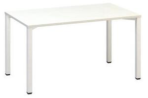 Kancelársky stôl Alfa 200, 140 x 80 x 74,2 cm, rovné vyhotovenie, dezén biela, RAL9010