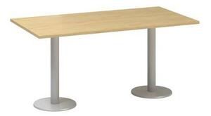 Konferenčný stôl Alfa 400 so sivým podnožím, 160 x 80 x 74,2 cm, dezén divoká hruška
