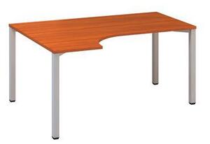 Ergo kancelársky stôl Alfa 200, 180 x 120 x 74,2 cm, ľavé vyhotovenie, dezén čerešňa, RAL9022