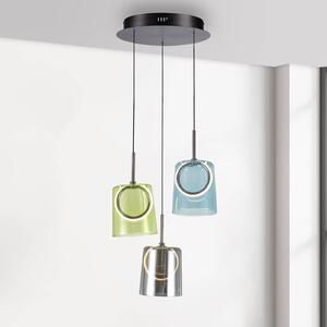 Paul Neuhaus LED závesné svietidlo Zula, Ø 40 cm, farebné, 3 svetlá