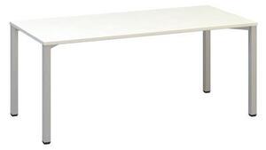 Kancelársky stôl Alfa 200, 180 x 80 x 74,2 cm, rovné vyhotovenie, dezén biely, RAL9022