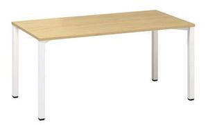 Kancelársky stôl Alfa 200, 160 x 80 x 74,2 cm, rovné vyhotovenie, dezén divoká hruška, RAL9010
