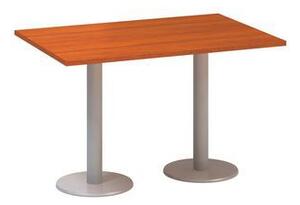 Konferenčný stôl Alfa 400 so sivým podnožím, 120 x 80 x 74,2 cm, dezén čerešňa