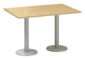 Konferenčný stôl Alfa 400 so sivým podnožím, 120 x 80 x 74,2 cm, dezén divoká hruška