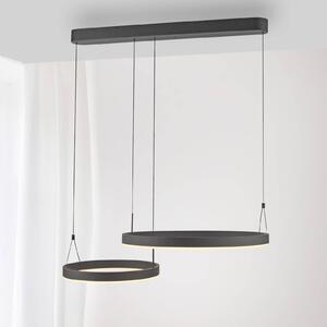 Paul Neuhaus Esko LED závesné svietidlo, čierne, dĺžka 90 cm