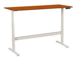 Výškovo nastaviteľný kancelársky stôl Manutan, 180 x 80 x 62,5 - 127,5 cm, rovné vyhotovenie, ABS 2 mm, čerešňa