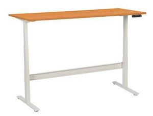 Výškovo nastaviteľný kancelársky stôl Manutan Expert, 180 x 80 x 62,5 - 127,5 cm, rovné vyhotovenie, ABS 2 mm, buk