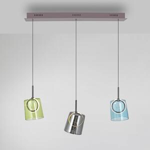 Paul Neuhaus LED závesné svietidlo Zula, dĺžka 87 cm, farebné, 3 svetlá