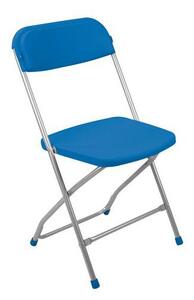 Plastová jedálenská stolička Poly, modrá