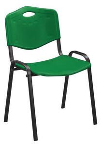 Plastová jedálenská stolička Manutan Expert ISO, zelená