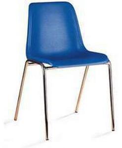 Plastová jedálenská stolička Linda, modrá
