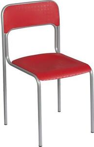 Plastová jedálenská stolička Cortina, červená