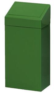 Kovový odpadkový kôš na triedený odpad, objem 50 l, zelený