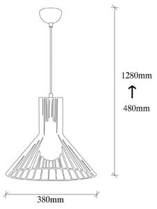 Závesné svietidlo Fellini MR-757, čierne, kov, Ø 38 cm