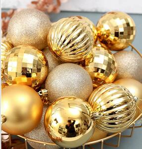 TUTUMI - Sada vianočných ozdôb - zlatá KL-21X07 - 36 kusov
