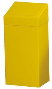 Kovový odpadkový kôš na triedený odpad, objem 50 l, žltý