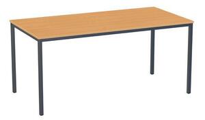 Jedálenský stôl Versys s podnožím antracit RAL 7016, 160 x 80 x 74,3 cm, buk