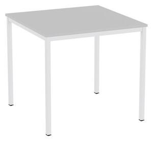 Jedálenský stôl Versys so svetlosivým podnožím RAL 7035, 80 x 80 x 74,3 cm, svetlosivý