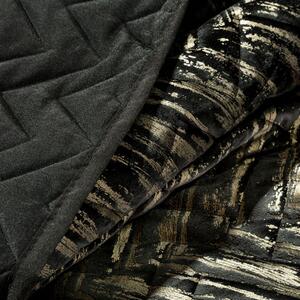 Dekorstudio Luxusný zamatový prehoz na posteľ NKJ-04 čierny so zlatou potlačou Rozmer prehozu (šírka x dĺžka): 170x210cm