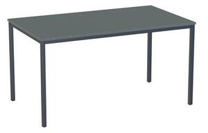 Jedálenský stôl Versys s podnožím antracit RAL 7016, 140 x 80 x 74,3 cm, tmavosivý
