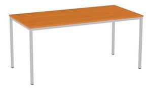 Jedálenský stôl Versys so strieborným podnožím RAL 9006, 160 x 80 x 74,3 cm, čerešňa