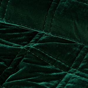 Dekorstudio Luxusný zamatový prehoz na posteľ KRISTIN2 v tmavozelenej farbe Rozmer prehozu (šírka x dĺžka): 220x240cm