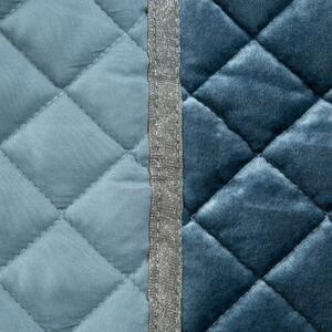 Dekorstudio Luxusný zamatový prehoz na posteľ KRISTIN v modrej farbe