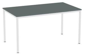 Jedálenský stôl Versys so svetlosivým podnožím RAL 7035, 140 x 80 x 74,3 cm, tmavosivý