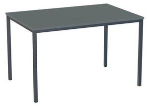 Jedálenský stôl Versys s podnožím antracit RAL 7016, 120 x 80 x 74,3 cm, tmavosivý