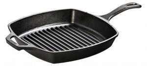 Štvorcová liatinová grilovacia panvica Lodge 26 cm