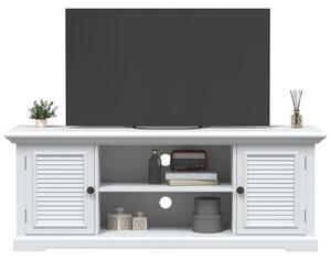 TV skrinka biela 110x30x41 cm kompozitné drevo