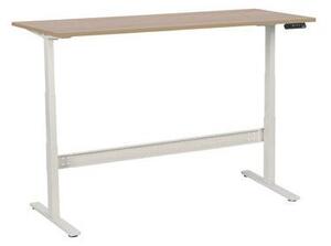 Výškovo nastaviteľný kancelársky stôl Manutan, 180 x 80 x 62,5 - 127,5 cm, rovné vyhotovenie, ABS 2 mm, dub