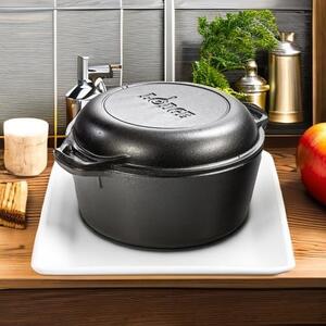Liatinový combo hrniec Double Dutch Oven Lodge 4,7 l