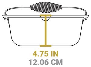 Liatinový hrniec Lodge 8,5 l s poklicou a madlom