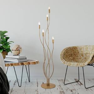 Stojacia lampa Bonibon 13237 kov zlatej farby výška 160 cm 5 svetiel