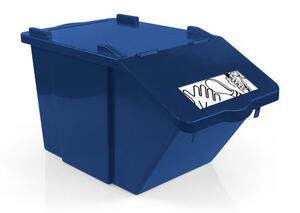 Odpadkový kôš na triedený odpad TTS, objem 45 l, modrý