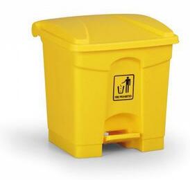 Plastový odpadkový kôš Leo, objem 30 l, žltý